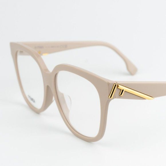 NEW Fendi FE50064F FENDI FIRST 025 Ivory Cream Geometric Eyeglasses - Picture 6 of 10